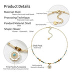 Handmade Natural Gemstone Beaded Necklace for Women, Cultured Freshwater Pearl Choker with Adjustable Extension Chain, Boho Healing Crystal Jewelry Collection - color: b Colorful
