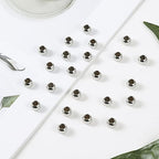 60 Pcs 304 Stainless Steel Smooth Round Spacer Beads 5mm Hole,Seamless Loose Beads for DIY Bracelet Jewelry Making Findings 9mm - color: steel, size: 9*5mm
