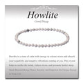 MASSIVE BEADS Natural Genuine Gemstone Beads Healing Crystal Chakra Reiki Jewelry Faceted Round Beads Bracelets 3mm - color: Howlite