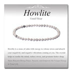 MASSIVE BEADS Natural Genuine Gemstone Beads Healing Crystal Chakra Reiki Jewelry Faceted Round Beads Bracelets 3mm - color: Howlite