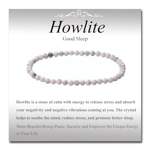 MASSIVE BEADS Natural Genuine Gemstone Beads Healing Crystal Chakra Reiki Jewelry Faceted Round Beads Bracelets 3mm - color: Howlite