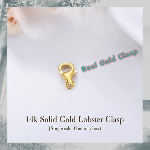14K Yellow Gold Jewelry Clasp Necklace Extender, Double Lobster Clasp Bracelet Extension Connector for DIY Necklace Bracelet Anklet Jewelry Making, 14K Gold Double Spring Clasp (Style 4) - style: Style 4