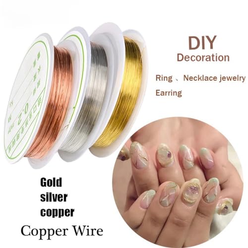 3-roll, Copper Wire, Beaded Wire for Jewelry Production, Jewelry line, Jewelry Production line, Beaded Wire, Craft line, Jewelry Production line, Bendable Curve (20 Gauge) - size: 20 Gauge
