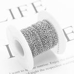 33FT Stainless Steel Jewelry Chains Silver Extender Chains Twisted Cable Chains Link Bulk for Jewelry Makings - color: Silver, size: Chain Width 1.5mm