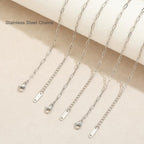 Swyabi 20 Pack Stainless Steel Paperclip Chains Link Adjustable Necklace Bracelet Bulk for Men Women DIY Bracelets Crafts - color: 2.5x6.5mm Silver
