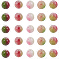 1 Box 120PCS 8MM Natural Watermelon Tourmaline Gemstone Bead with Hole Crystal Round Shape Pink Spacer Loose Stone Persian Jade Beads for Jewelry Making Bracelet Necklace DIY Craft Supply - size: 8mm 120pcs