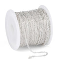 33 Feet Silver Singapore Chains Roll, 2MM Silver Plated Brass Twisted Link Chains Spool Bulk for Jewelry Making DIY Craft - color: 2.0mm silver Singapore chain
