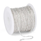 33 Feet Silver Singapore Chains Roll, 2MM Silver Plated Brass Twisted Link Chains Spool Bulk for Jewelry Making DIY Craft - color: 2.0mm silver Singapore chain