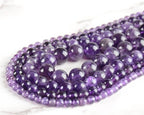 4mm 200pcs Natural Stone Round Beads Amethyst Genuine Stone Beading Loose Gemstone DIY Charm Smooth Beads for Bracelets Necklaces Earrings Hole Size 1mm (Amethyst 4mm) - color: Amethyst, size: 4mm