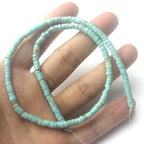 160pcs 4x2mm Natural Turquoise Heishi Disc Rondelle Spacer Stone Semi Precious Gemstone Loose Beads for Jewelry Making 15 Inch - color: Turquoise, size: 4x2mm