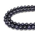 MJDCB Natural Stone Beads Blue Sand Stone Round Loose Beads for Jewelry Making DIY Bracelet Necklace (6mm) - color: Blue Sand Stone, size: 6mm