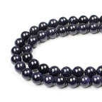 MJDCB Natural Stone Beads Blue Sand Stone Round Loose Beads for Jewelry Making DIY Bracelet Necklace (10mm) - color: Blue Sand Stone, size: 10mm