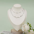 KYUNHOO 13 Feet Stainless Steel Chain for Jewelry Making Silver Moon Star Links Chain Roll with Lobster Clasps and Jump Rings - color: Star Silver