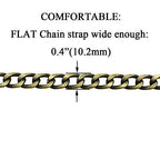 HAHIYO Purse Chain Strap 23.6 inches Bronze Shoulder Cross Body Sling Purse Handbag Clutch Replacement Comfortable Flat 0.4' Wide Enough 2.4mm Extra Thick Metal 1 Pack - size: Bronze 23.6 inches