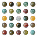 AD Beads 8mm Natural Round Loose Beads 110 Pieces, for Making 108 Mala Prayer Beads Necklace, Bracelet & Yoga Meditation, Jewelry Design (Indian Agate) - color: Indian Agate