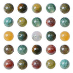 AD Beads 8mm Natural Round Loose Beads 110 Pieces, for Making 108 Mala Prayer Beads Necklace, Bracelet & Yoga Meditation, Jewelry Design (Indian Agate) - color: Indian Agate