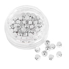 BEADIA Silver Plated Cube Spacer Beads Round 3x3mm 50pcs for Jewelry Making Findings Non Tarnish - color: Silver, size: 3x3mm Round Cube