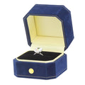 Jewelry Ring Box Small Travel Jewelry Box, Velvet Wedding Ring Box for Business, Engagement, Wedding, Bridesmaid and Mother's Day - Blue - color: Ring Box-Blue