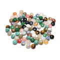 40 Pcs Healing Loose Beads Faceted Oblate Shape Natural Necklace Stone Pendants Crystal Charms for Jewelry Making DIY Craft - color: faceted oblate
