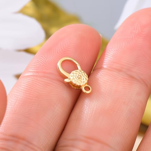 10K Gold Jewelry Clasp Necklace Extender Clasp Bracelet Extension Connector for DIY Necklace Bracelet Anklet Jewelry Making (Style 10) - style: Style 10
