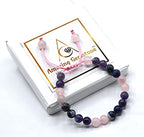 Amazing Gemstone Bracelet for Anxiety and Stress Manifestation - Rose Quartz Sodalite Amethyst Bracelet Set for Men Women Healing Calming Anxiety Stress Relief Gifts Pulseras Para Hombres Mujer - color: Anxiety