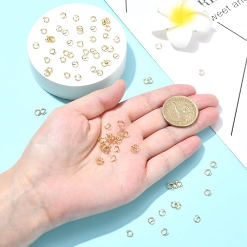 DanLingJewelry 200 pcs 304 Stainless Steel 21 Gauge Open Jump Rings 5mm for Jewelry Making Connectors Jewelry Finding Golden Color - color: 200 pcs - ф5mm δ 0.8mm - Golden