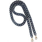 Aumey Clear White Black Brown Acrylic Chain Clutch Purse Strap Handles Bag Handbag Purse Replacement Chains 40 Inches - color: Black