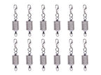 KONMAY 10 Sets Rhodium Screw-in Magnetic Necklace Clasps, Safety Magnetic Converter Clasps for Jewelry Making - color: Rhodium with Screw Patterns
