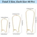 1 Box 120Pcs Kidney Wire Earring Hooks Kidney Teardrop Ear Wire Gold Dangle U Shaped Long Hoop Ear Wires with 33mm Stainless Steel Kidney Earring Hooks for Jewelry Making Supplies DIY Craft - color: Gold