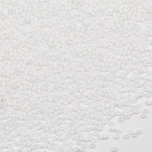 2mm White Seed Beads for Jewelry Making 200 Grams About 9800pcs,12/0 Glass Craft Beads for Making Earrings, Bracelets, Pendants, Waist Jewelry, DIY Handmade Seed Beads (White) - color: White, size: 2mm