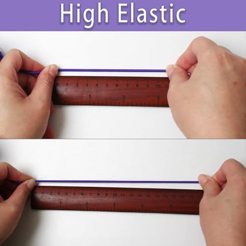 1/8 inch Elastic Cord String for Sewing 55ft 3mm Purple Round Elastic Rope Cord for Hair Ties Thin Elastic Strap Stretchy Thread for Clothes-Keychain-DIY Crafts & Project Supplies(ZH193)