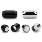 Stainless Steel Magnetic Clasp Inner Hole 3mm/4mm/5mm/6mm/8mm Glue-in Jewelry Clasp - color: Steel Tone, size: Inner Hole Size=8mm