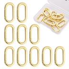 10pcs 14K Gold Plated Oval Clasps,Jewelry Clasps,Gold Paper Clip Clasps,DIY Bracelets Necklaces Jewelry Making and Repairing (Gold-22mm) - color: Gold-22mm