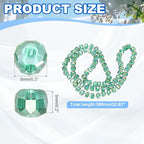 PATIKIL 75 Pcs 8mm OD 5mm Thick Crystal Glass Beads, Rondelle Crystal Beads Faceted Cut Gemstone Strand with Spacer Beads for Craft, Bracelet, Necklace, Emerald - color: Emerald