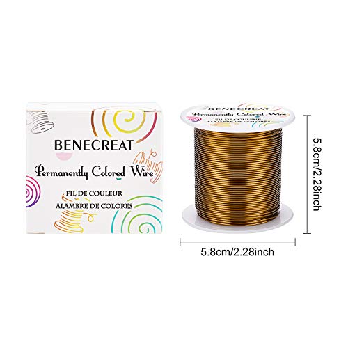 BENECREAT 18 Gauge 32 Yards Jewelry Beading Wire Tarnish Resistant Copper Wire for Beading Wrapping and Other Jewelry Craft Making, Antique Bronze - color: Antique Bronze, size: 18 Gauge