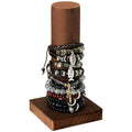 Threehoney Scrunchie Bracelet Display Stand Holder for Vendors 4 x 4 x 8 Inches Solid Wood Hair Tie Jewelry Storage Organizer for Women Store Showcase Home