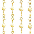 Magnetic Necklace Clasps, 925 Silver Jewelry Closures, Chain Extender Connectors, 8 Pack (8pcs Golden A) - color: 8pcs golden A
