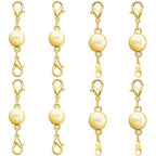 Magnetic Necklace Clasps, 925 Silver Jewelry Closures, Chain Extender Connectors, 8 Pack (8pcs Golden A) - color: 8pcs golden A