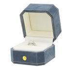 Jewelry Ring Box Small Travel Jewelry Box, Velvet Wedding Ring Box for Business, Engagement, Wedding, Bridesmaid and Mother's Day - Lake blue - color: Ring Box-Lake blue