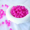 Jabrand 145pcs Glass Beads, 8mm Glass Beads for Barcelet and Jewelry Making DIY Crafts (Hot Pink) - color: Hot Pink