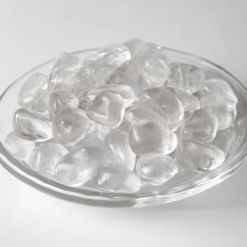 Clear Quartz Healing Crystal Stone Set - Natural & Polished Stones for Healing, Meditation, Reiki, Chakra, Crafting & Decoration (0.6 inches) - color: Clear Quartz, size: 0.6"