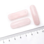 5PCS Natural Rose Quartz Stone Rectangle Curved Beads Gemstone Pendants Connectors for DIY Bracelet Neclace Jewelry Making - color: Rose Quartz