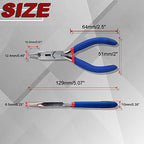SPEEDWOX 5 Inches Mini Round Nose Pliers with Wire Cutter Wire Looping Pliers Fine Round Nose Pliers Jewelry Making Tools Small Round Pliers for Jewelry Making DIY Craft Beading Jewelry Pliers