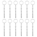 12 Pcs 3 in 1 Eyeglass Sunglass Tightener Tool Set with Keychain for Eyeglasses Glasses Screwdriver Eye Glass Repairing Kit Alloy Tool for Eyeglasses Frame Watch Jewelry Cleaning Repair