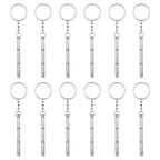 12 Pcs 3 in 1 Eyeglass Sunglass Tightener Tool Set with Keychain for Eyeglasses Glasses Screwdriver Eye Glass Repairing Kit Alloy Tool for Eyeglasses Frame Watch Jewelry Cleaning Repair
