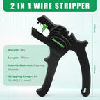 Knoweasy Wire Stripper : 2-in-1 Heavy Duty Wire Stripper Plier and Cutter for 24-12 AWG (0.2mm²-4mm²), Essential Stripping and Cutting Tool for Professionals and DIY Enthusiasts - style: D5
