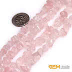 GEM-Inside Rose Quartz Chips 7-8MM Gemstone 34" for Bracelet Necklace Earrings Jewelry Making Crafts Design Wholesale Loose Beads - color: Rose Quartz