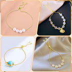 4pcs Adjustable Slider Bracelet for Jewelry Making, Bracelet Extender Chains with Rhinestones Ends Slider Extender Chains for Women DIY Bracelets Jewelry Craft Supplies(18K Gold)