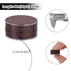 PH PandaHall 100 Yards Nylon Seed Bead String 0.1mm - Beading Jewelry Thread for Leather Stitching and Bracelet Making - color: Coconut Brown