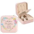 Daughter Gifts Mothers And Daughters Never Truly Part Jewelry Box Valentines Mothers Day Birthday Gifts for Daughter from Mom Christmas Graduation Gift for Daughters Adult Pink Jewelry Case - color: daughter1 rose heart